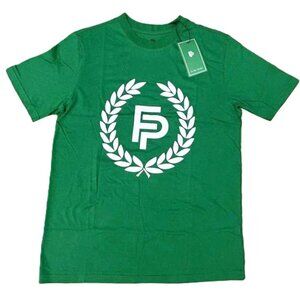 Flint Park Mens Green Organic Cotton T-Shirt Laurel Wreath Logo Size XL NWT